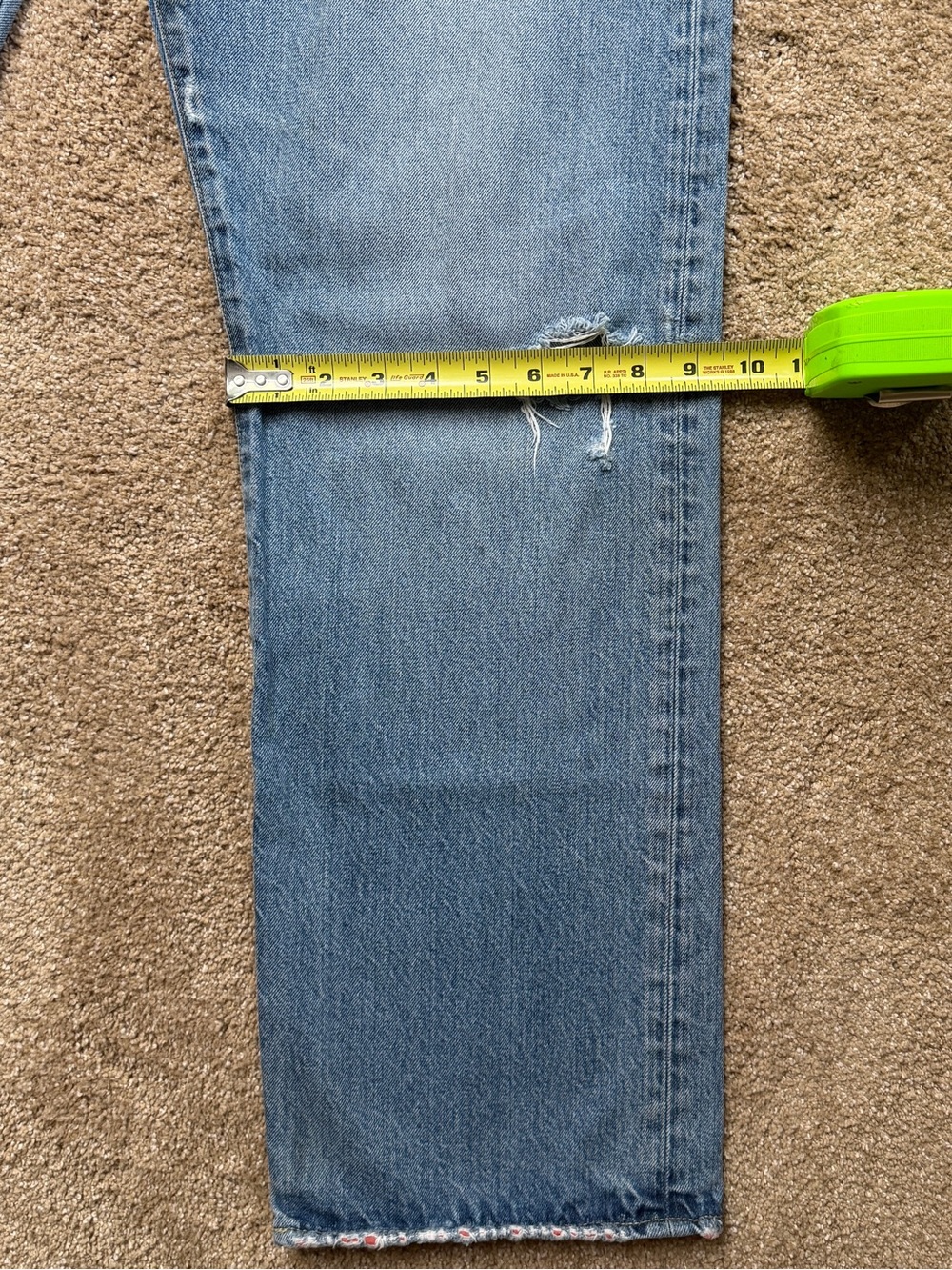 Moussy Vintage Loews Wide Leg Straight Jeans Size 32 Distressed - Picture 11 of 16